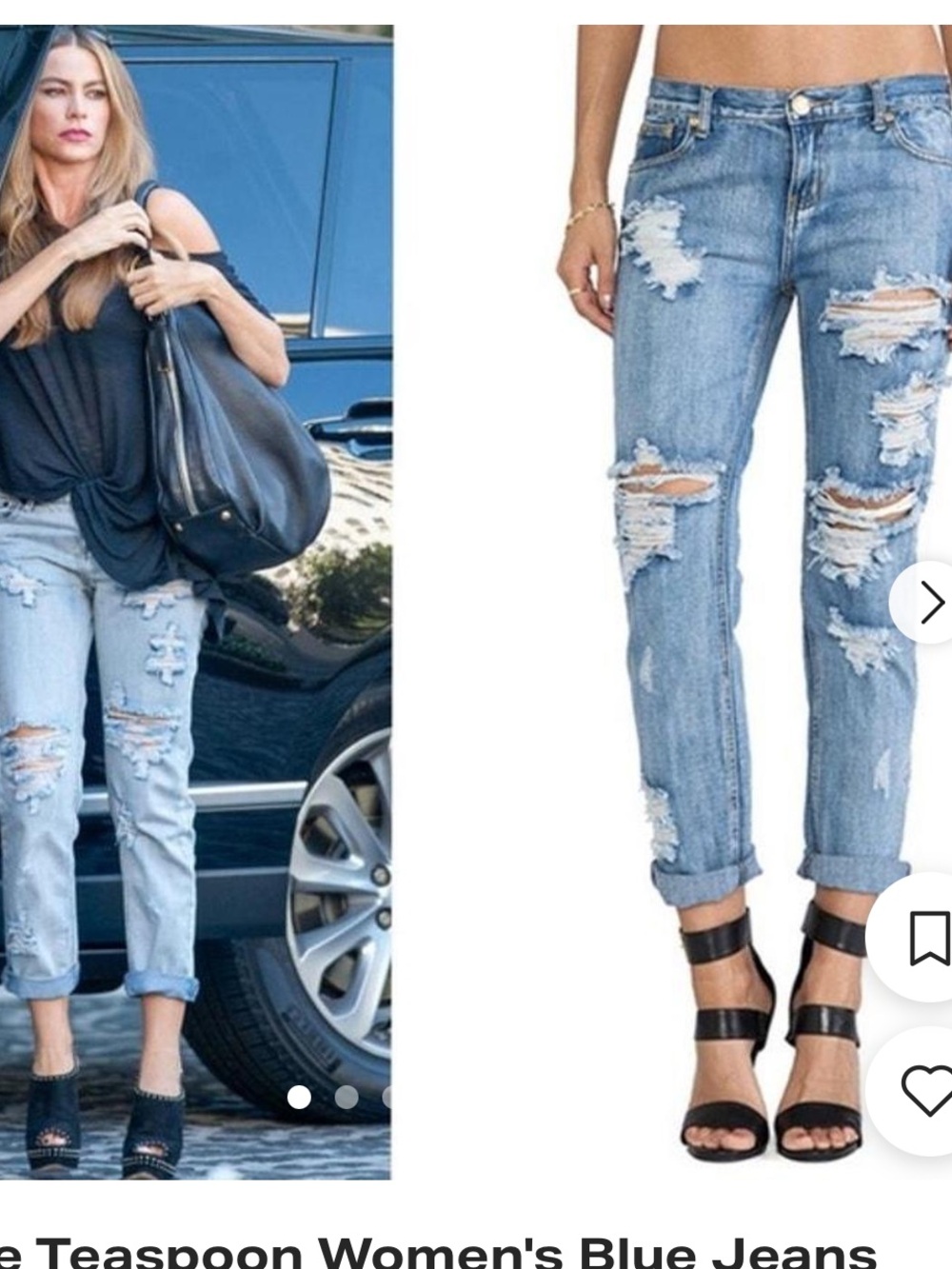 One Teaspoon Jeans Awesome Baggies in Hendrixe Distressed Size 27 Raw Hem - Picture 2 of 10